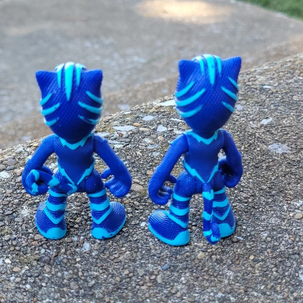 PJ MASKS Action Figures CATBOY GEKKO Vehicle Kids Toy Lot Green Blue